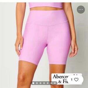 Abercrombie & Fitch YPB SculptLUX Bike Shorts in pink size small